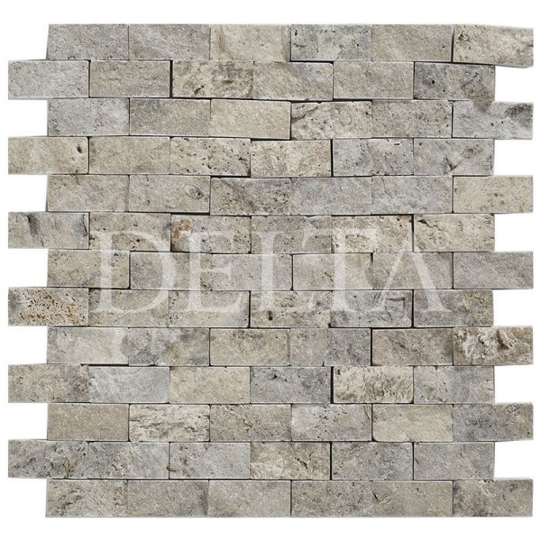 Delta Silver Traverten Patlatma Mozaik 23x48 mm